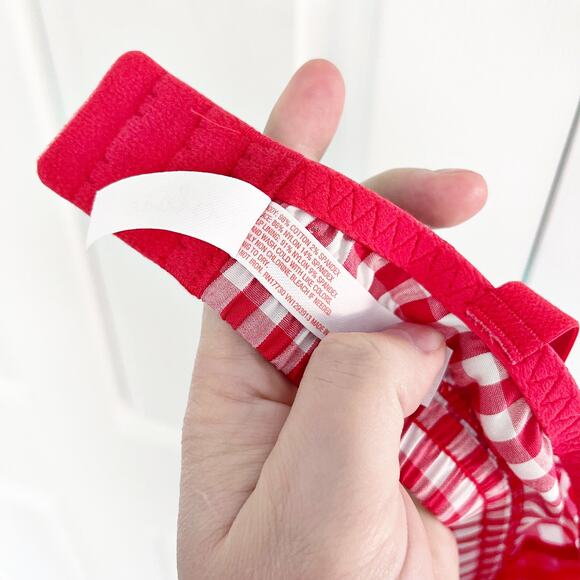 Colsie Red Gingham Woven Bralette - Picture 7 of 9